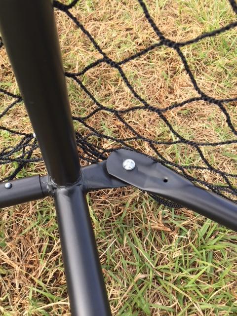 Crankshooter® Backstop CURV Adjustable-Angle Lacrosse System, 10'x30', with 3mm Knotted Poly Net