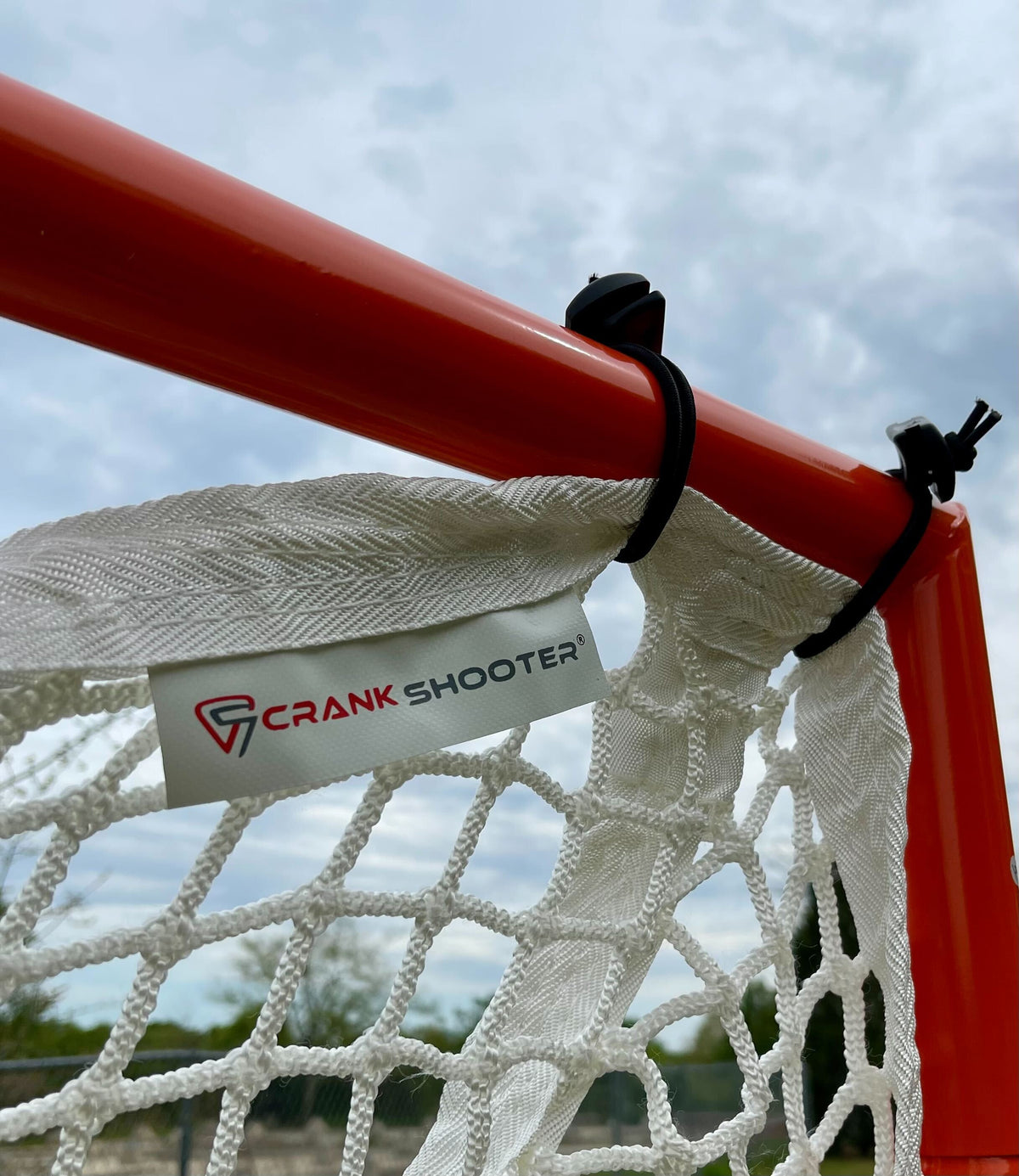 Crankshooter® High School Practice Lacrosse Goals, Pair (Qty 2), 6'x6'x7', 59 lbs Each, Includes 6mm White or Black Nets