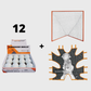 Crankshooter® LAX Pro Bundle Kit: Tournament Goal 6'x6'x7' + 5mm Net + Shot Trainer + 1 Dozen White Game Balls