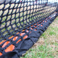 Crankshooter® 7mm Beast Mode Lacrosse Net, 6'x6'x7', White or Black, Includes 120 ft Lacing Cord & Bungees