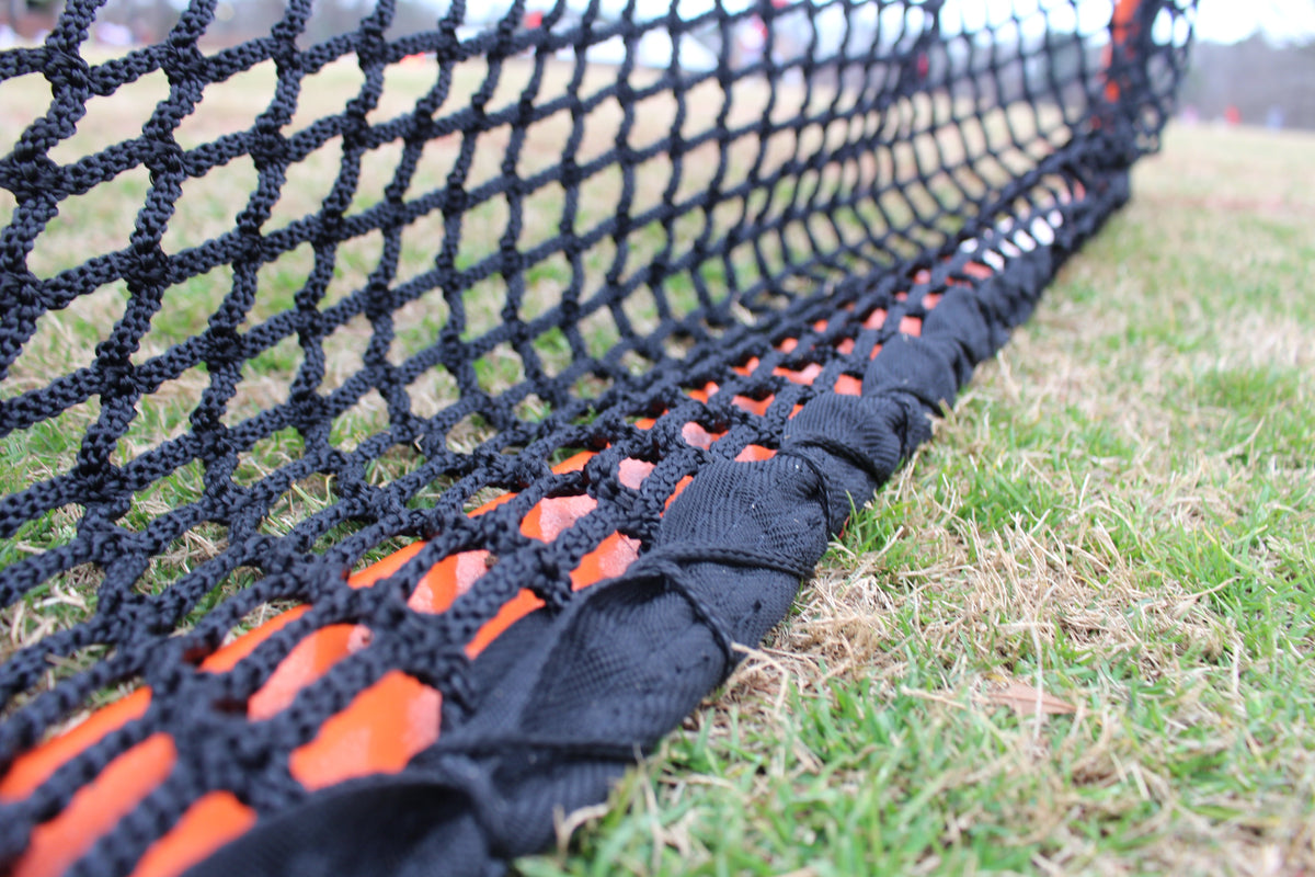 Crankshooter® 7mm Beast Mode Lacrosse Net, 6'x6'x7', White or Black, Includes 120 ft Lacing Cord & Bungees