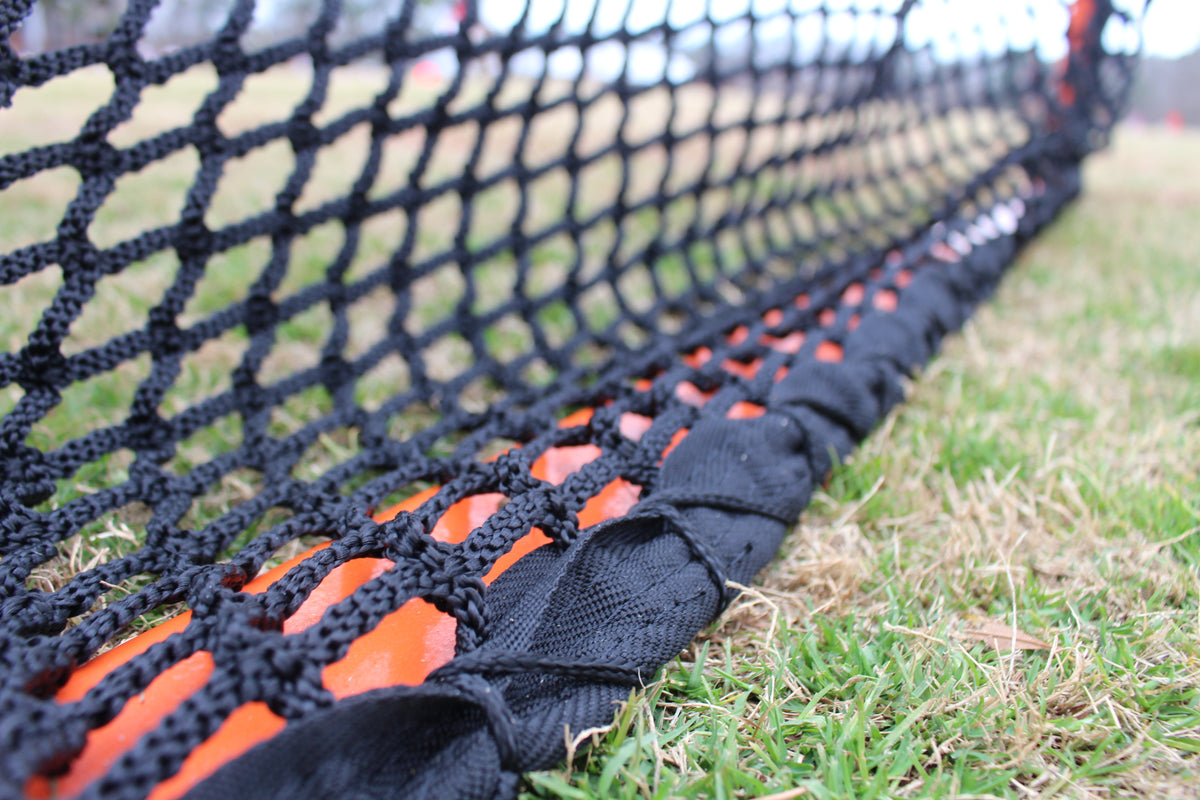 Crankshooter® 6mm College/High School Lacrosse Net, 6'x6'x7', White or Black, Includes 120 ft Lacing Cord & Bungees