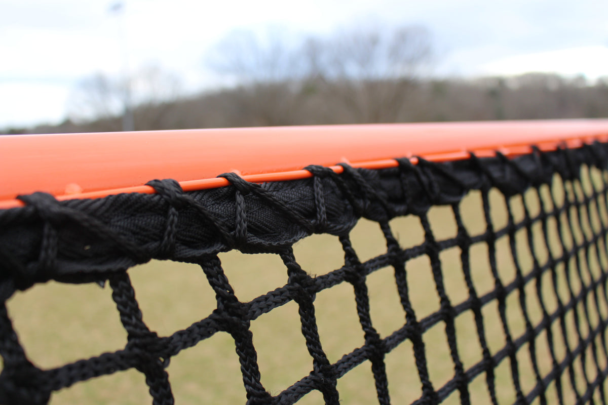 Crankshooter® 6mm College/High School Lacrosse Net, 6'x6'x7', White or Black, Includes 120 ft Lacing Cord & Bungees