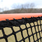 Crankshooter® College/High School Game Lacrosse Goals, Pair (Qty 2), 6'x6'x7', 118 lbs Each, Flat Base with Lacing Rails, Includes 6mm or 7mm White or Black Nets
