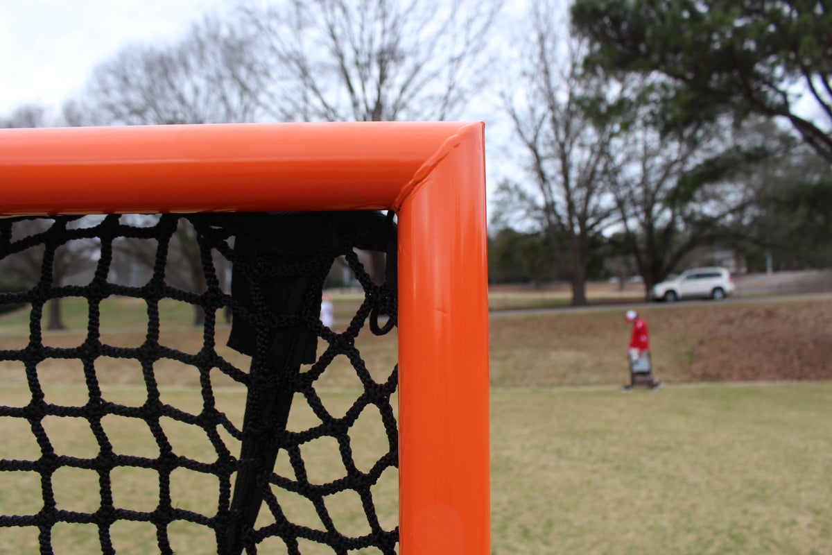 Crankshooter® 6mm College/High School Lacrosse Net, 6'x6'x7', White or Black, Includes 120 ft Lacing Cord & Bungees