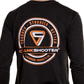 Crankshooter® Lacrosse T-Shirt, Black, Long Sleeve, Made in USA