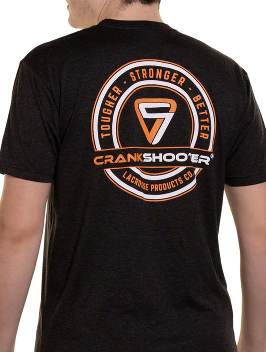 Crankshooter® Lacrosse T-Shirt, Black, Short Sleeve, Made in USA
