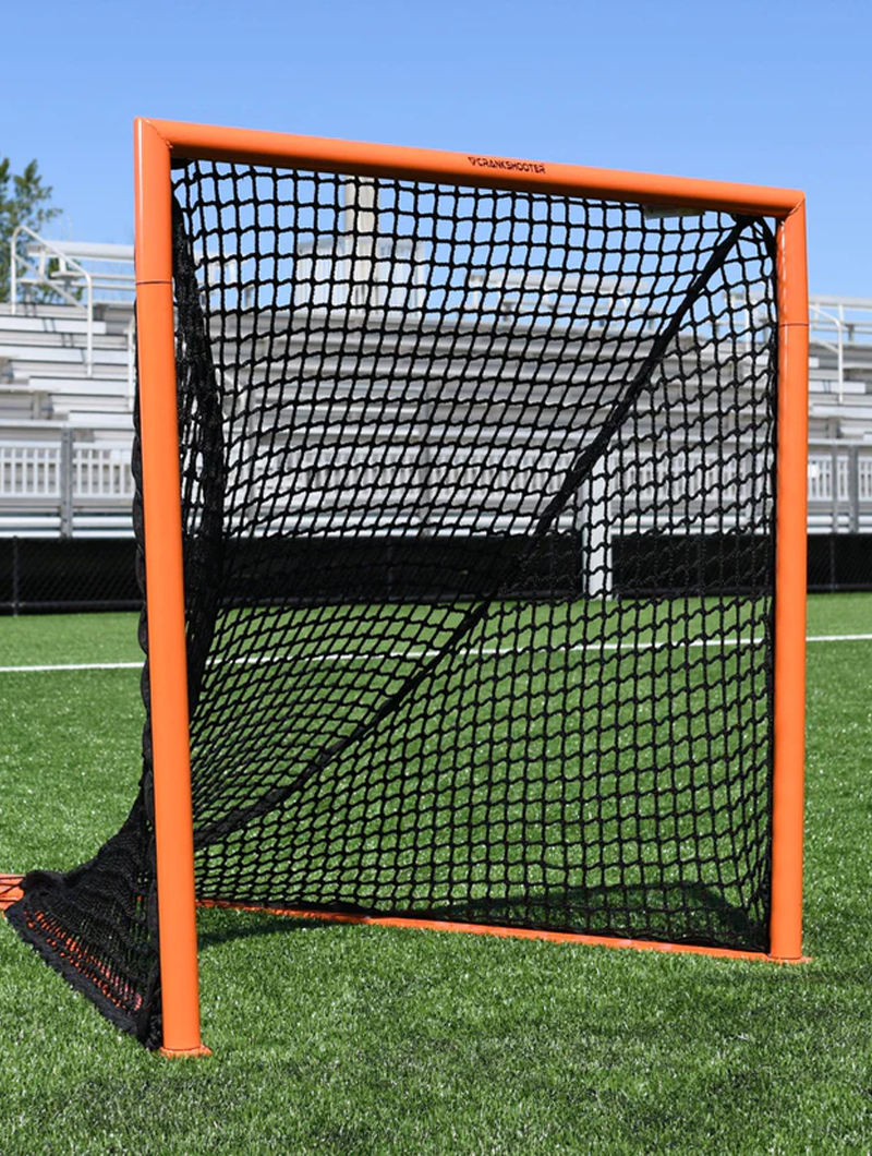 Crankshooter® Official Box Lacrosse Game Goal, Frame Only, 4'x4'x5', 68 lbs, Flat Base with Lacing Rails