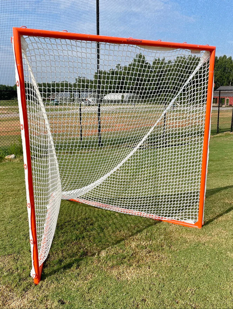 Crankshooter® Quick Clip™ Tournament Lacrosse Goal, 6'x6'x7', Quick-Attach Netting in 90 Seconds, Includes 5mm or 6mm White or Black Net