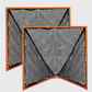 Crankshooter® Tournament Lacrosse Goals, Pair (Qty 2), 6'x6'x7', 35 lbs Each, Includes 6mm Black Nets