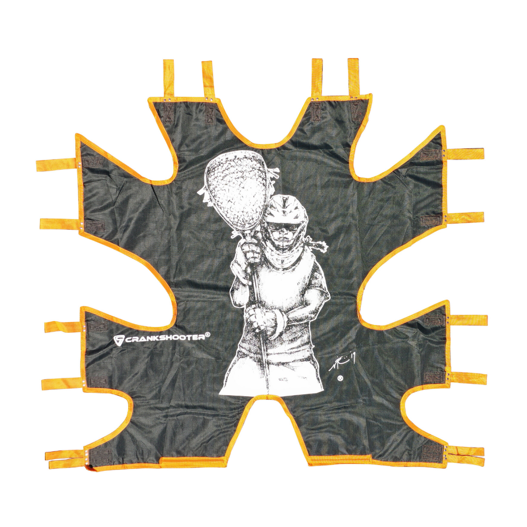 Crankshooter® Hi-Impact Lacrosse Shot Trainer for 6'x6'x7' Goal, Female Goalie, Triple Stitching