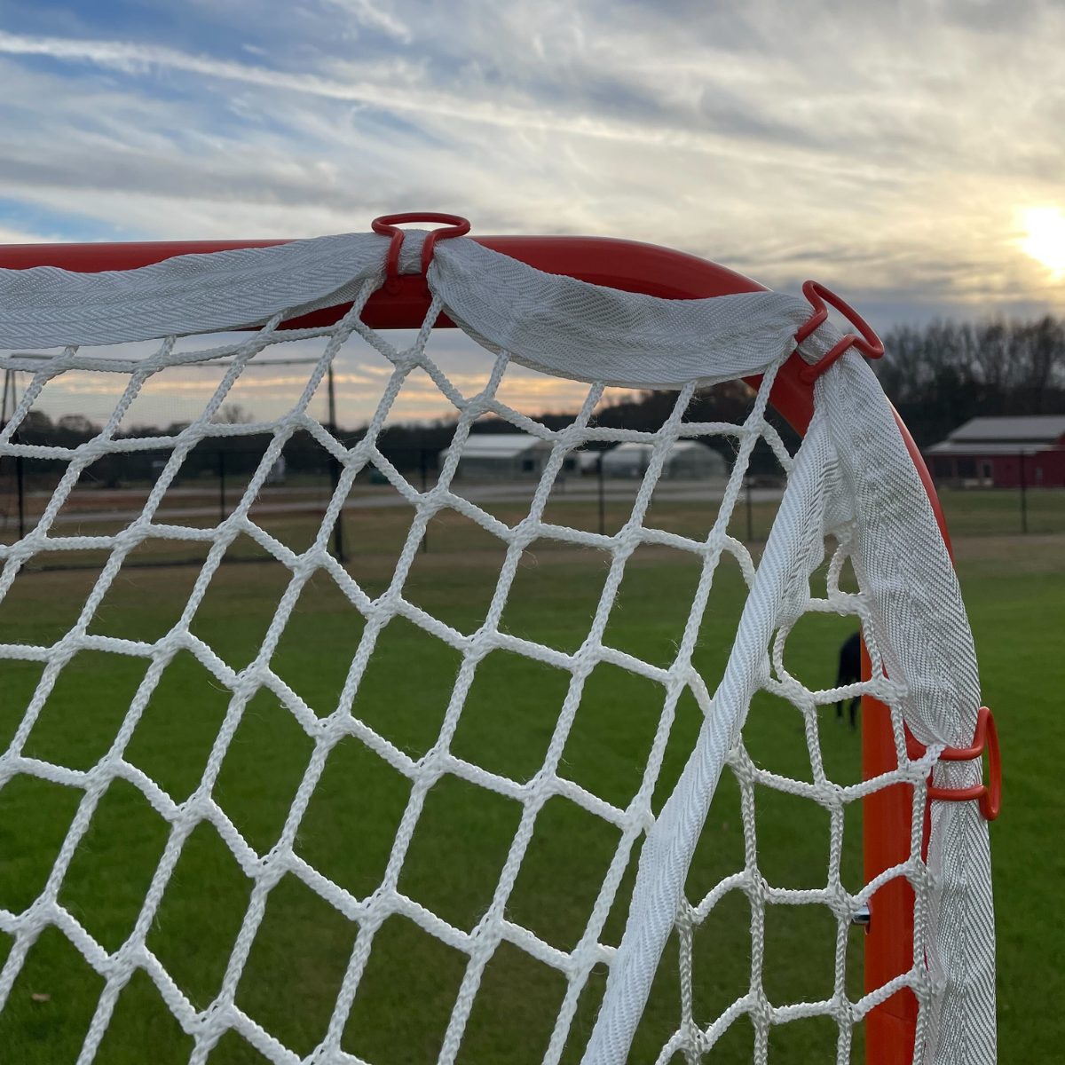 Crankshooter® Quick Clip™ Youth/Backyard Lacrosse Goal, Quick-Attach Netting in 90 Seconds, Includes 4mm White Net