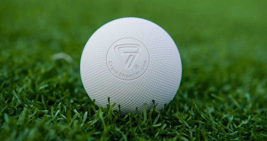 Crankshooter TX Extreme Grip textured lacrosse game balls, white, 12 pack, NFHS SEI NOCSAE NCAA certified