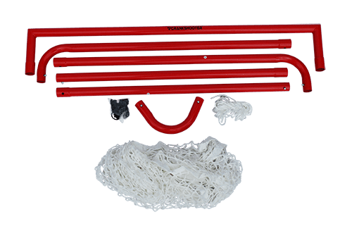 Crankshooter® Box Lacrosse Goals, Pair (Qty 2), 4'x4'x4', 29 lbs Each, Includes 5mm White or Black Nets