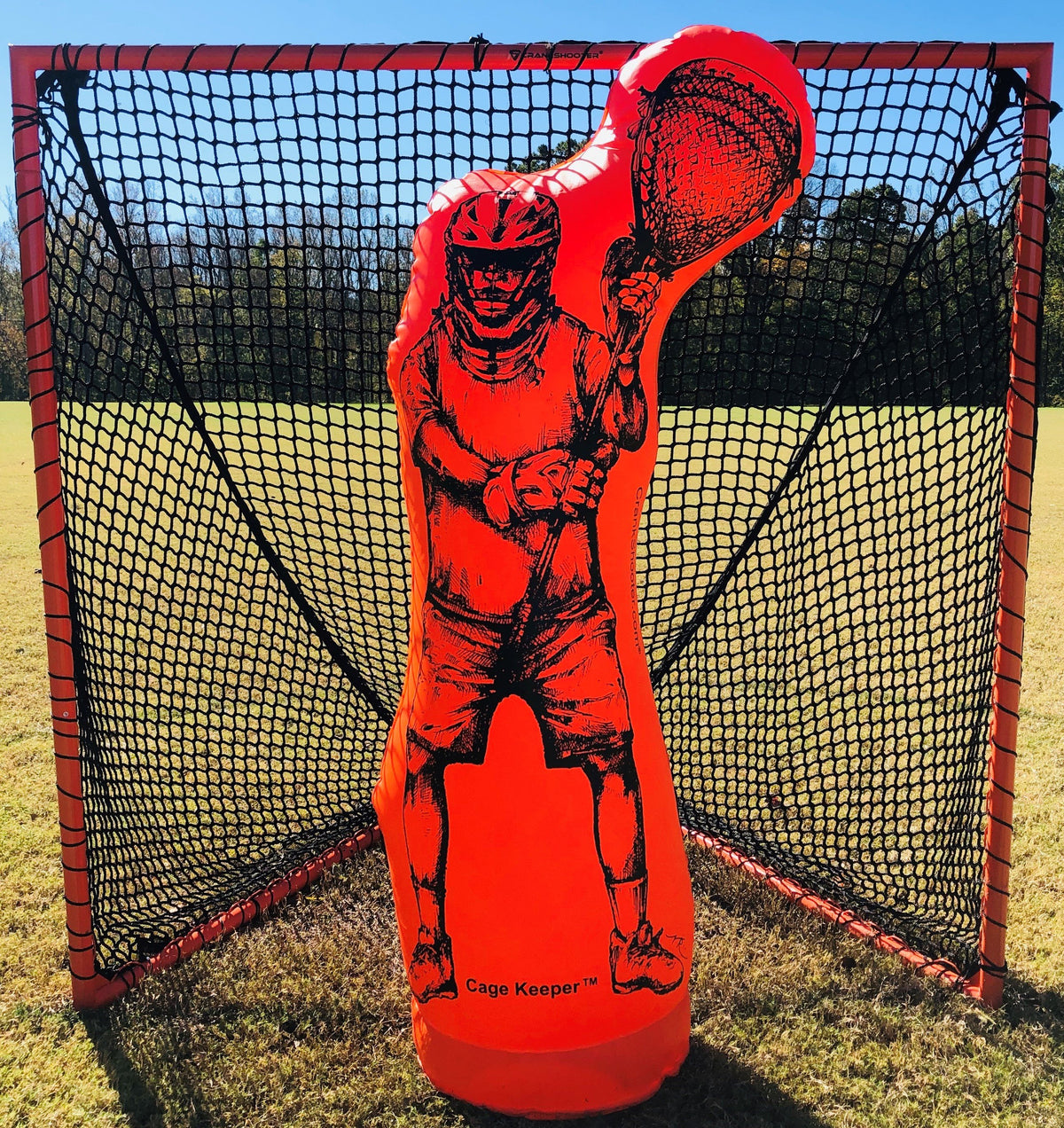 Crankshooter® Cage Keeper™ Inflatable Lacrosse Goalie & Shooting Trainer