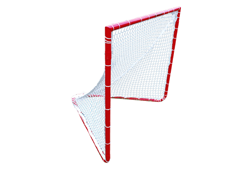 Crankshooter® Box Lacrosse Goals, Pair (Qty 2), 4'x4'x4', 29 lbs Each, Includes 5mm White or Black Nets