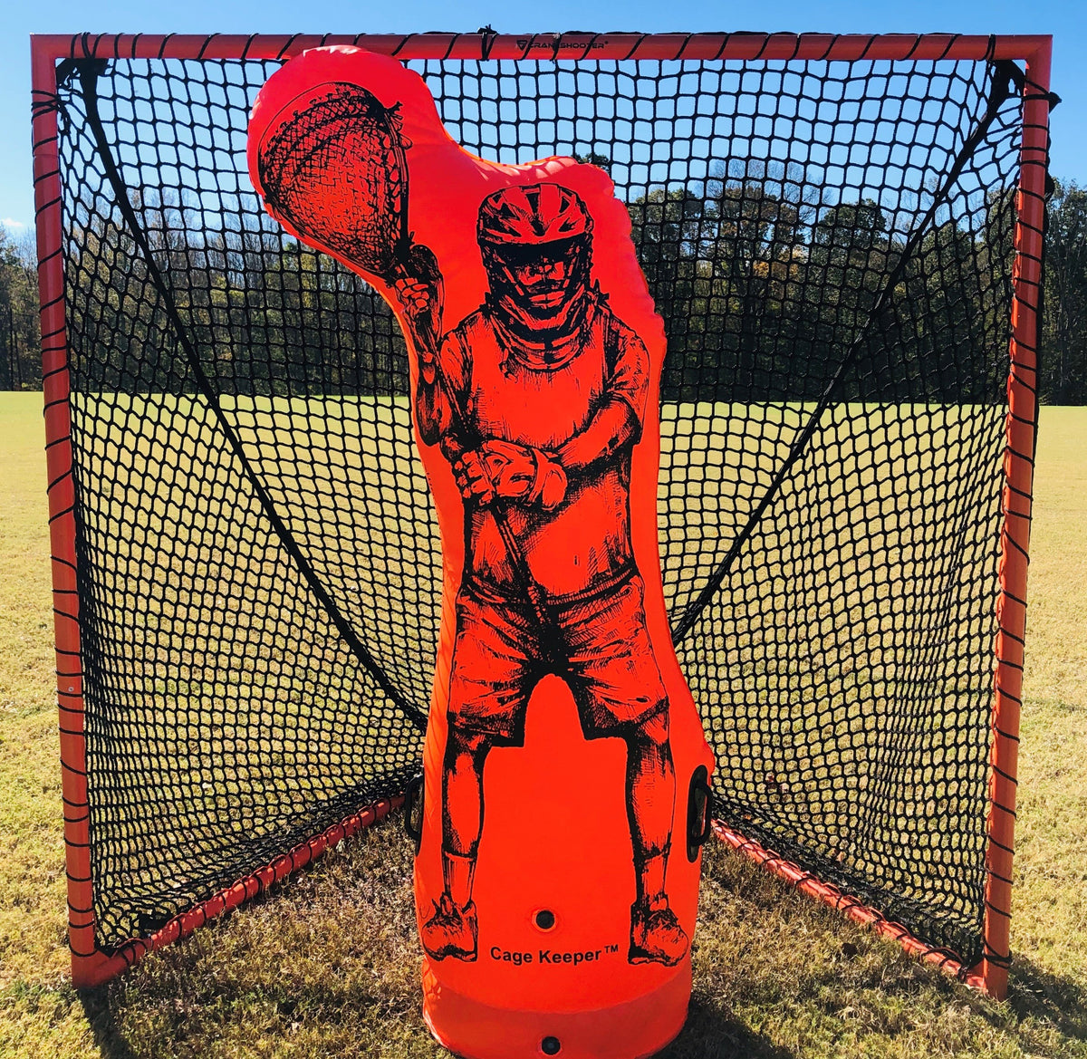 Crankshooter® Cage Keeper™ Inflatable Lacrosse Goalie & Shooting Trainer