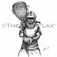 Crankshooter® Hi-Impact Lacrosse Shot Trainer for 6'x6'x7' Goal, Female Goalie, Triple Stitching