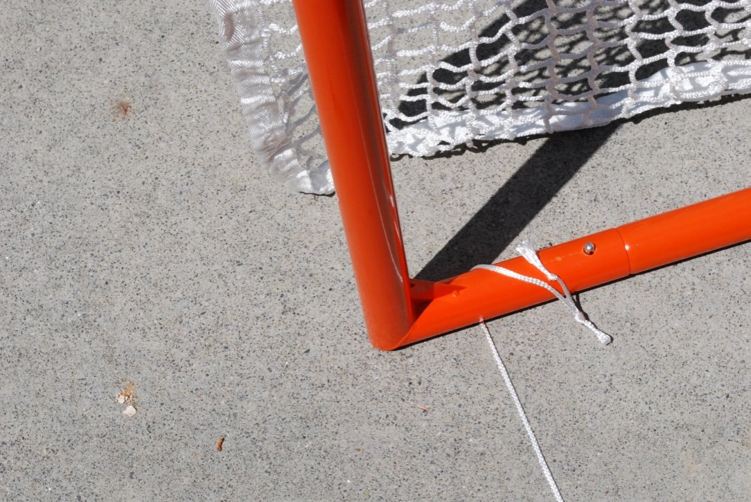 Crankshooter® Tournament Lacrosse Goals, Pair (Qty 2), 6'x6'x7', 35 lbs Each, Includes 5mm White Nets