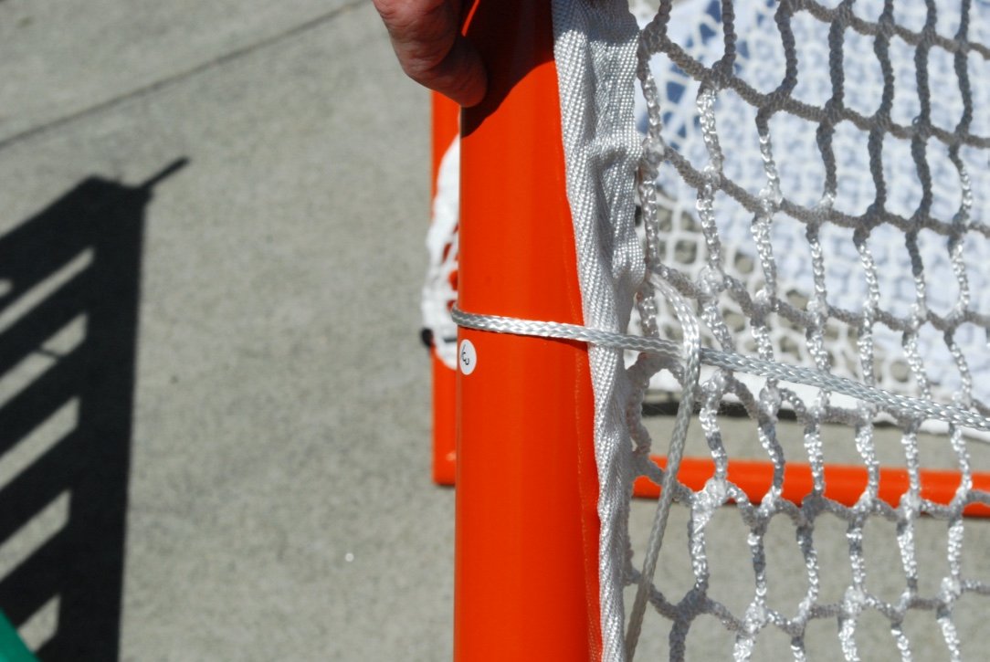 Crankshooter® Tournament Lacrosse Goals, Pair (Qty 2), 6'x6'x7', 35 lbs Each, Includes 5mm White Nets